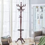 Walnut Colored Solid Wood Hanger, Modern And Simple Coat And Hat Rack, Resin Stainless Steel W1151P276809