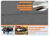 Black Dual Person Heated Folding Camping Chair 4 Heating Zones 3 Temperature Levels, Heavy Duty 660 46989707
