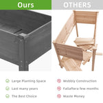 ZUN Raised Garden Bed with Legs, Elevated Wooden Planter Box for Outdoor Plants W1390P160712