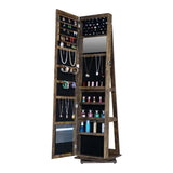 ZUN Full Length Mirror 360&deg; Swivel Jewelry Cabinet W2512P232468