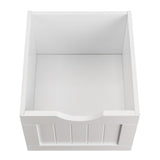 ZUN Single Door Bathroom Storage Cabinet with 4 Drawers White 80099521