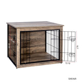 ZUN Dog Crate Furniture , Wooden Dog Crate with Double Doors, Dog Furniture, Indoor Dog Kennel, W331P225793