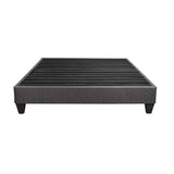 Contemporary 14 in. Platform Mattress Foundation, Queen Size Upholstered Bed Frame Base, Dark Gray B011P203587
