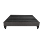 ZUN Contemporary 14 in. Platform Mattress Foundation, Cal King Size Upholstered Bed Base, Dark Gray B011P203584