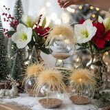 4PCS Set 4.7" Christmas Glass Ball Ornaments Wall Hanging Decorations for Holiday Tree Party FBA 09891991