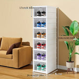 ZUN 6pcs Installation-Free Shoe Storage Box With Multi-layer, Space-Saving Foldable Shoe Rack, Storage 65063511