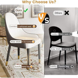 Modern PU sponge-filled dining chair, solid wood metal legs, suitable for restaurants, living rooms W1535119449