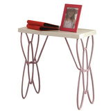 White and Light Purple Nightstand B062P189089