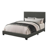 Charcoal Full Bed with Nailhead Trim B062P153533