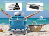 5-Position Adjustable Backpack Beach Chair with Storage Bag, Cooler Pouch & Side Bags Ideal for 80204580