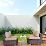 28" Wide Armless Outdoor Chairs with Cushions Fully Assembled B120P352239