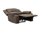 Modern Reclining Chair Brown Polished Microfiber Pillowtop Arms Solid Wood Frame 1pc Living Room B011P188423
