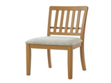 2-Piece Modern Scandinavian Chairs, Curved Wood Backrest with Gray Fabric Seat, Finish for 69408595