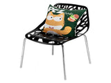 4pcs Bird's Nest Style Lounge Chair Black 75540530