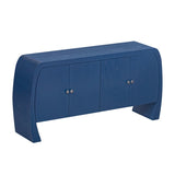 U-Style Four-Door Ash Veneer Storage Cabinet with Curved Legs, Perfectly Suited for Hallways, N711P241277V