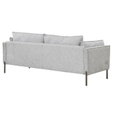 ZUN 76.2" Modern Style 3 Seat Sofa Linen Fabric Upholstered Couch Furniture 3-Seats Couch for Different WF293335AAE