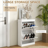 ZUN Shoe Storage Cabinet-White （Prohibited by WalMart） 83912031