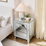 21.5 inch X15.8 inchX26.8 inchSilver mirror three drawer cabinet,Multi functional storage cabinet W1005P204649