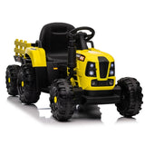 ZUN Ride on Tractor with Trailer,12V Battery Powered Electric Tractor Toy w/Remote Control,electric car W1396124967