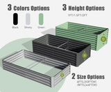 8x4x1 ft Galvanized Raised Garden Bed, Outdoor Planter Garden Boxes Large Metal Planter Box for W1859P197955