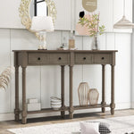 ZUN Console Table Sofa Table Easy Assembly with Two Storage Drawers and Bottom Shelf for Living Room, 46547942