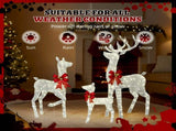 3-Piece Lighted Christmas Reindeer Set Outdoor Decorations, Weather Proof Sparkling Deer 84653913