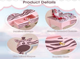 Macaron pink, MDF solid wood legs, spray paint silkscreen printing, zebra pattern, 1-drawer 48794931