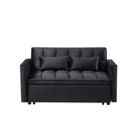 ZUN 54inch adjustable backrest sofa or sofa bed,
futon sofa with double armrest and pouch,
Variable bed W1410P251902