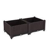 2Pcs Free Splicing Injection Planting Box Brown 59063384