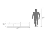 FM FURNITURE Dilkon TV Stand with Drop-Down Door. Hinged Door. Open Shelves.Cable Management. B128P283289