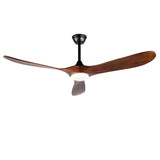 New Model 52 Inch Black Ceiling Fans With lights and Remote Control,18W Led Light, 3 Solid Wood W2991P343745