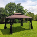 ZUN 13x10 Outdoor Patio Gazebo Canopy Tent With Ventilated Double Roof And Mosquito net W41933760