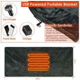 USB Heated Blanket Electric Heated Blanket Heated Poncho Shawl Wrap Throw with Zipper Washable for 41370166