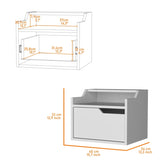 ZUN White Dual-Shelf Display Nightstand B062P175143