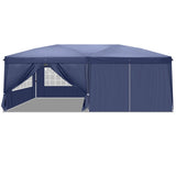 3 x 6m Four Windows Practical Waterproof Folding Tent Blue 29055508