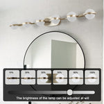 ZUN Modern Minimalist Bathroom Vanity Light, LED 6 Bulb Acrylic Shades, Wall Mounted Decorative Lighting W1340P143676