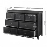 ZUN Modern 7 Drawers Dresser 7 Drawers Cabinet,Chest of Drawers Closet Organizers and Clothes 93671927