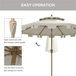 ZUN Outdoor beach umbrella/Sun Umbrella （Prohibited by WalMart） 59659971