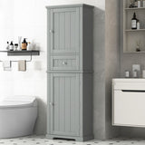 ZUN Tall Bathroom Storage Cabinet, Freestanding Storage Cabinet with Drawer and Adjustable Shelf, MDF 15116990