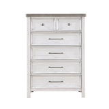 White and Gray Finish 1pc Bedroom Chest of 5 Drawers Classic Design Wooden Furniture B011P244982