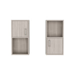 ZUN Oba 2-Pc Wall-Mounted Bathroom Medicine Cabinet with Open and Closed Storage B070P188847