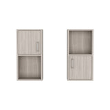 ZUN Oba 2-Pc Wall-Mounted Bathroom Medicine Cabinet with Open and Closed Storage B070P188847