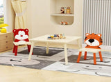 Kids Table and 2 Chairs Set, 3 Pieces Toddler Table and Chair Set, Wooden Activity Play Table Set 61497524