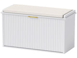 24.4" Flip-Drawer Shoe Storage Bench, Entryway Bench with Padded Seat Cushion & Shoe Cabinet, White 39969023