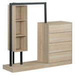 ZUN Wardrobe with 4 Drawers and 3 Shelves,Natural N820P196888N