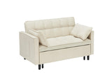 Modern velvet sofa, sofa pull-out bed, small love seat casual sofa with back, with pillow, pockets, W1658P166781