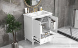 ZUN 30" Bathroom Vanity with Sink Combo, Multi-functional Bathroom Cabinet with Doors and Drawer, Solid 16236592