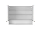 Medicine Cabinet, One Open Shelf, Three Interior Shelves, White B097133186