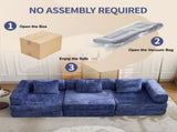 Compression Sofa,Convertible Floor Sofa Bed with Fixed-Shape Frame, Boneless Modular Sectional 43422984