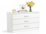 3-Drawer P2 Particleboard Bedside Table with Melamine Finish Drawer Cabinet Lockers 90528915